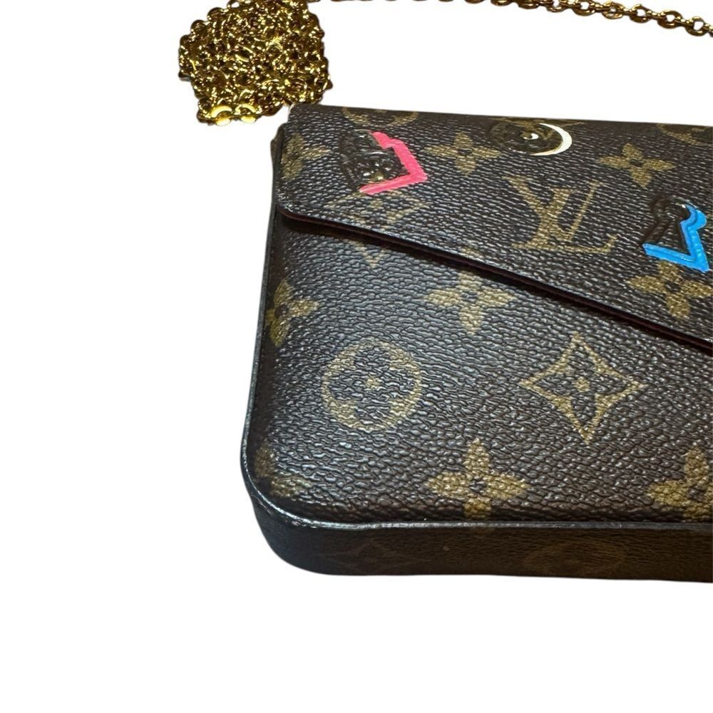LOUIS VUITTON Limited Edition LV Love Lock Pochette Felicie Clutch Wallet WOC - Picture 6 of 12